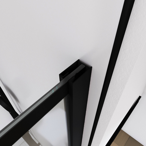 Marwell Duschwand »BRICKS«, schwarz, 5 mm - transparent von Marwell