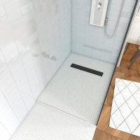 Marwell Duschwanne, rechteckig, Extrudiertes Polystyrol (XPS), individuell zuschneidbares und befliesbares Duschelement von Marwell