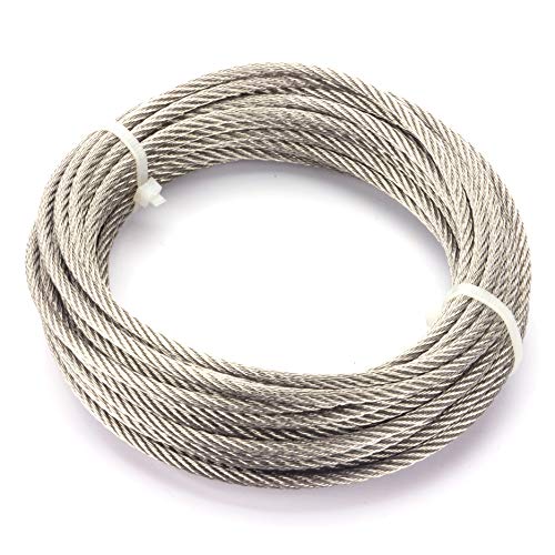 10 Meter - 2mm Edelstahldrahtseil 7x7 V4A Inox rostfrei Drahtseil Stahlseil Geländerseil von Marwotec Verbindungselemente