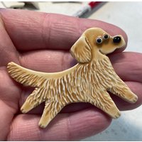 Golden Retriever Brosche Handgemachte Porzellan Hund Brosche Golden Retriever Brosche Handgemachte Porzellan Hund Brosche von MaryDTiles