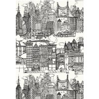 New York in Schwarz-Weiß - Dieses Angebot Ist Für Ein Kissen von MaryEllieDesigns