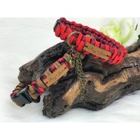 Paracord Hundehalsband/Paracordhalsband Für Hunde Mit Steckschnalle In2 Farben von MaryJessieDesigns