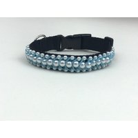 Schöne Hundehalsband Mit Perlen/Halsband Für Hunde Perlen in 3 Farben 2 cm Breite von MaryJessieDesigns