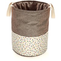 Spielzeugkorb Aufbewahrungskorb Wäschekorb "I Like Triangels" Braun von MaryLane4BabiesnKids