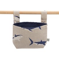 Utensilio Lenkertasche Stofftasche "Hai-Alarm" Blau Beige Weiß von MaryLane4BabiesnKids