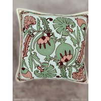 Bestickter Kissenbezug | 40x40 Kissenhülle Stickerei Dekokissen Boho Bestickt Moderner Bestickter Kissenbezug | 40x40 Kissenhülle Stickerei Dekokissen Boho Bestickt Moderner von MaryamLaden