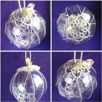 Sofort Lieferbar Weihnachtskugel Tatting Spitze Ornament Weiß-Ecru Creme Faden Tatted Sofort Lieferbar Weihnachtskugel Tatting Spitze Ornament Weiß-Ecru Creme Faden Tatted von MaryankaShop