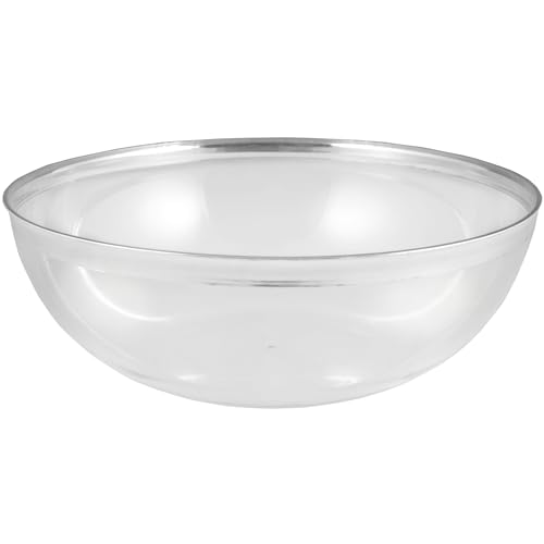 Regal Kunststoff-Schalen – 26,7 cm | transparent/silber | rund | 1 Stück von Maryland