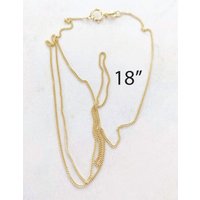 Winzige Panzerkette - 18K Gold Vermeil Italienisch 18 Zoll [Für Kleine Medaillen] von MaryofMagdala