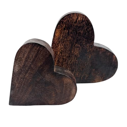 2er Set Deko Herzen zum Aufstellen Dekoherzen Massiv Holz dunkel gebeizt stehend in 19 und 14 cm Dicke 3,7 cm 2er Set Deko Herzen zum Aufstellen Dekoherzen Massiv Holz dunkel gebeizt stehend in 19 und 14 cm Dicke 3,7 cm von Marzoon