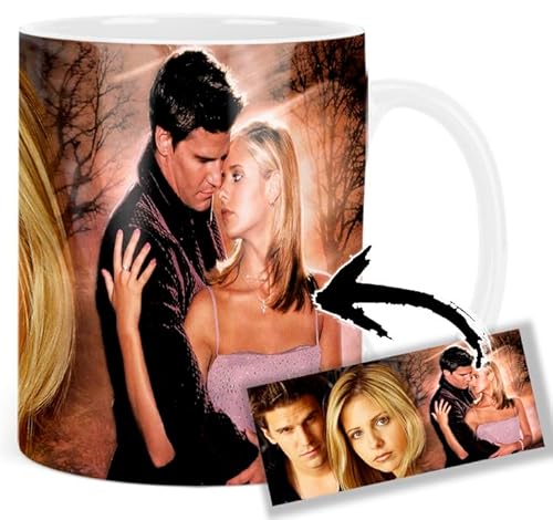 Angel & Buffy David Boreanaz Sarah Michelle Gellar A Tasse Keramikbecher Mug von MasTazas