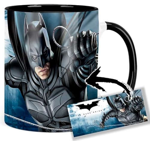 Batman The Dark Knight Christian Bale Tasse Innen & Henkel Schwarz Keramikbecher Mug von MasTazas