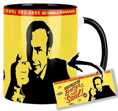 Better Call Saul Bob Odenkirk Tasse Innen & Henkel Schwarz Keramikbecher Mug von MasTazas