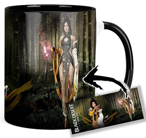 Black Desert Online Lahn Tasse Innen & Henkel Schwarz Keramikbecher Mug von MasTazas