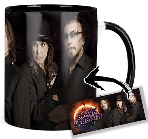 Black Sabbath Tasse Innen & Henkel Schwarz Keramikbecher Mug von MasTazas