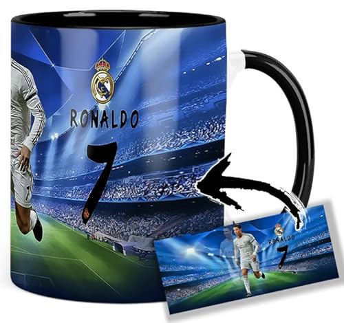 Cristiano Ronaldo Cr7 B Tasse Innen & Henkel Schwarz Keramikbecher Mug von MasTazas