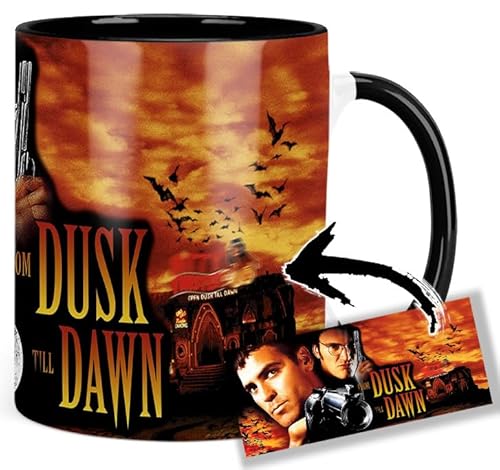 From Dusk Till Dawn George Clooney Quentin Tarantino Tasse Innen & Henkel Schwarz Keramikbecher Mug von MasTazas