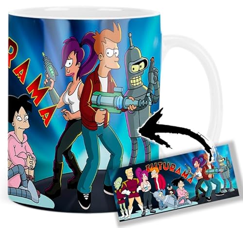 Futurama Bender Philip J. Fry Turanga Leela Zapp Brannigan Tasse Keramikbecher Mug von MasTazas