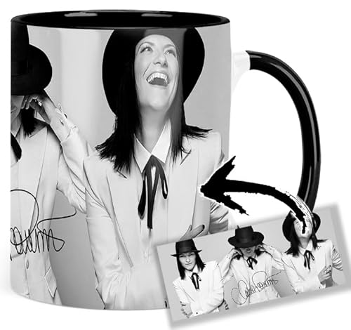 Laura Pausini Tasse Innen & Henkel Schwarz Keramikbecher Mug von MasTazas