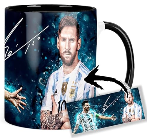 Messi B Tasse Innen & Henkel Schwarz Keramikbecher Mug von MasTazas