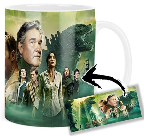 Monarch Legacy Of Monsters Kurt Russell Wyatt Anna Sawai Godzilla Tasse Keramikbecher Mug von MasTazas