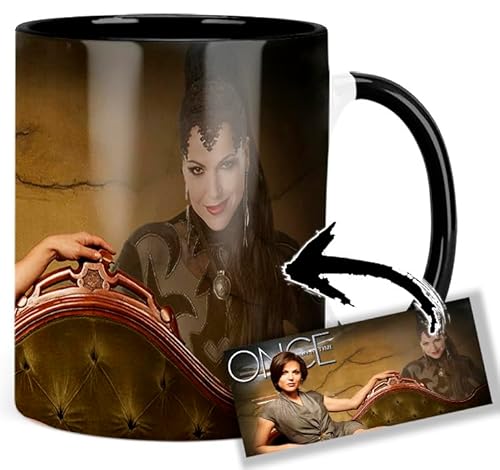 Once Upon A Time Lana Parrilla Tasse Innen & Henkel Schwarz Keramikbecher Mug von MasTazas