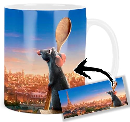 Ratatouille Eiffel Tower Paris Tasse Keramikbecher Mug von MasTazas