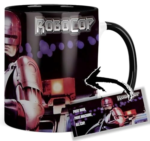 Robocop Peter Weller Tasse Innen & Henkel Schwarz Keramikbecher Mug von MasTazas