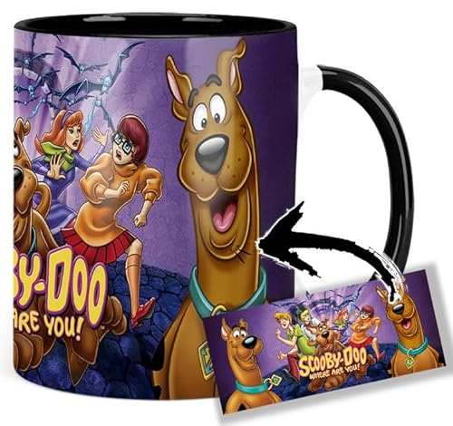 Scooby Doo Tasse Innen & Henkel Schwarz Keramikbecher Mug von MasTazas