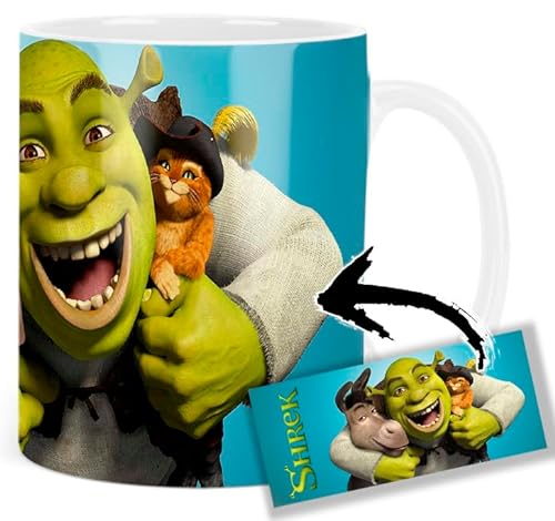 Shrek Puss In Boots Donkey Tasse Keramikbecher Mug von MasTazas