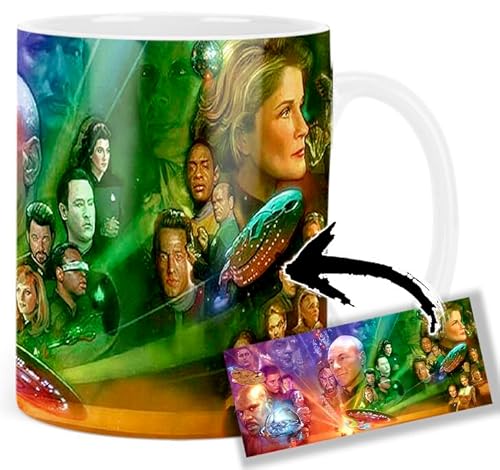 Deep Space Nine The Next Generation Voyager Jean-Luc Picard Kathryn Janeway Benjamin Sisko Tasse Keramikbecher Mug AAA von MasTazas