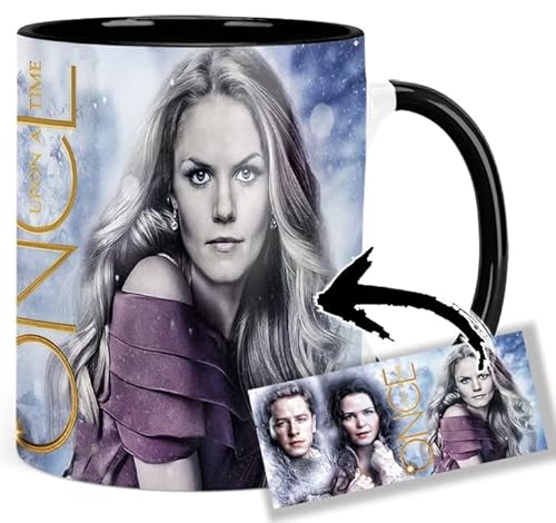 Upon A Time Ginnifer Goodwin Joshua Dallas Jennifer Morrison Tasse Innen & Henkel Schwarz Keramikbecher Mug von MasTazas