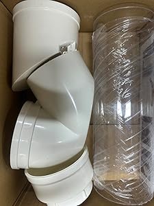Sichtbarer automatischer Hühnerfutterspender, PVC-Rohr-Geflügelfutterspender ohne Verschwendung, hängender Schwerkraft-Hühnerfutterspender für Hühner, Enten, Truthähne und Gänse (5,6 Pfund) von MasXirch