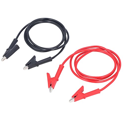 MasYosh 1 Satz Doppelseitige Krokodilklemmen aus Messing und Silikon, Krokodilklemmen-Messleitungen für Elektrische Projekte von MasYosh