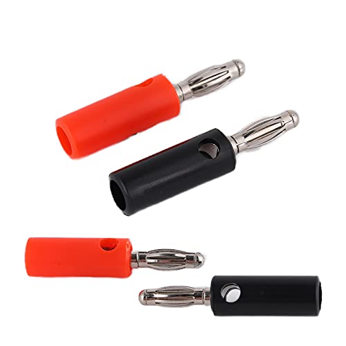 MasYosh 10pcs 4mm Bananensteckeranschlüsse, U56 ABS Red Copper Electrical Testing Adapter mit Befestigungsschrauben, für die Schullaborfabrik für Schulhäuser von MasYosh