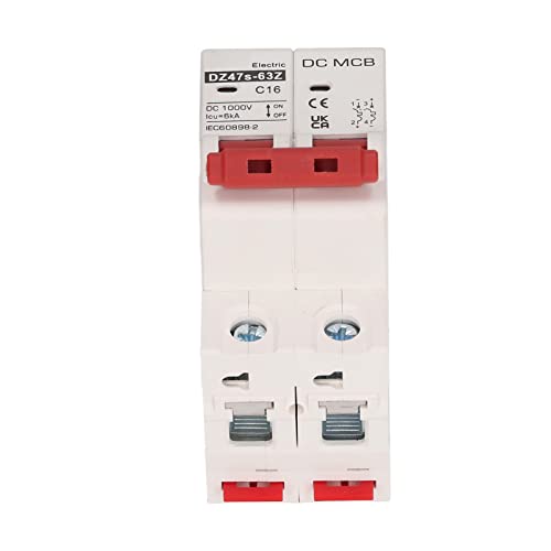 MasYosh 2p Mini -Leistungsschalter mit DIN -Schiene -Überlast -Schutzschalter für Solar -PV -System DC 1000V 16A von MasYosh
