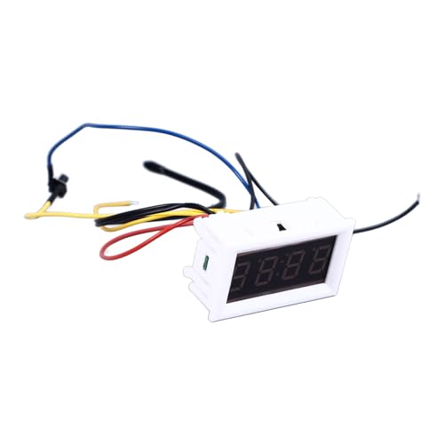 MasYosh 3 in 1 Elektronische Takt LED Digitale Anzeigespannmeter -Meter Temperaturmesser Weißer Gehäuse Grün -Text MasYosh 3 in 1 Elektronische Takt LED Digitale Anzeigespannmeter -Meter Temperaturmesser Weißer Gehäuse Grün -Text von MasYosh