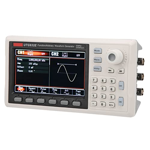 MasYosh 30 -MHz -Funktionssignalgenerator, Dual -Kanal -Wellenformgenerator mit 200 /s -Stichprobenrate, 4,3 -Zoll -TFT -LCD -Bildschirm für Willkürliche Wellenformausgabe und (EU -Stecker) von MasYosh