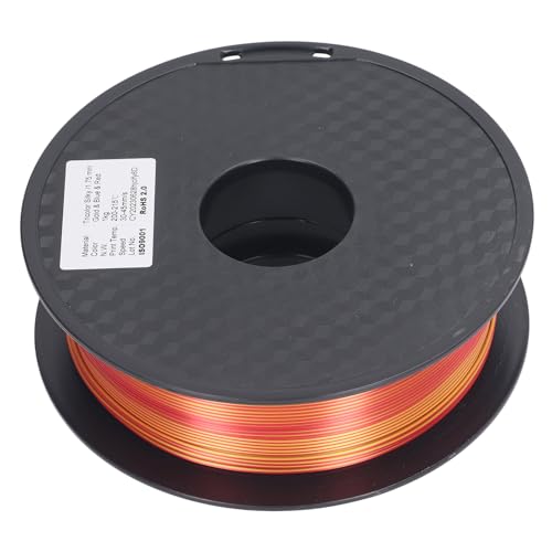 MasYosh 3D -Druckerfilament, 1,75 Mm PLA 3D -Druck Verbrauchsgold Blau Rote Seide Farbe mit Guter Leistung ohne Verstopfung ohne Verziehen, für 3D -Druckmodellierhandwerk von MasYosh