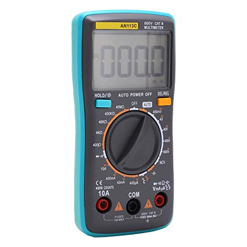 MasYosh AN113C Digital Multimeter ABS Hohe Genauigkeit Einstellbare Halterung Backlight Industrial Handheld Voltmeter (Blau) von MasYosh