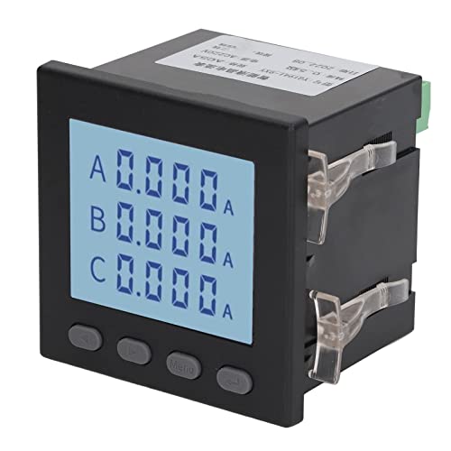MasYosh Aktueller Messgerät 3 Phase Flammhemmungsmittel -Schalen -Silikonknopf Amperemeter 0‑5A AC220V Schwarz von MasYosh