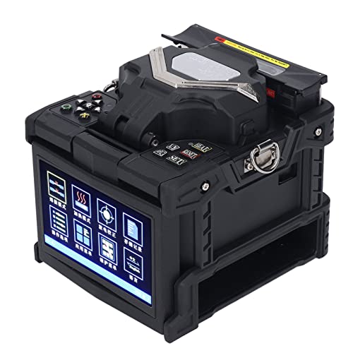 MasYosh Automatische Glasfaserfusion Splicer, 5 -Zoll -Hochauflösungsbildschirm mit 400 -facher Vergrößerung, Leicht Tragbar für Backfaser -Zopf -Fleckenkabelkabelkabel (EU -Stecker) von MasYosh