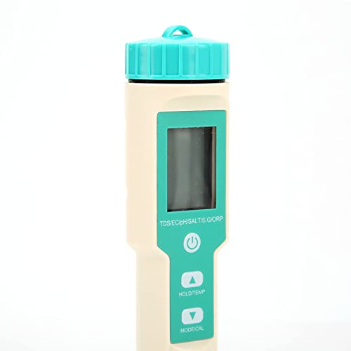 MasYosh C600 Wasser Qualitäts Tester, 7 in 1 PH TDS EC Salzgehalt ORP S G Meter mit Großem LCD-Bildschirm mit Hintergrund Beleuchtung, für Aquarium Pool Hot Spring Lab von MasYosh
