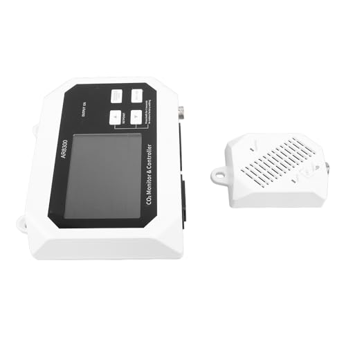 MasYosh CO2 -Controller, Wandmontierte 3,8 -Zoll -Farbbildschirm Digitaler CO2 -Monitor -Tester mit Externem Sondensensor für die Treibhaushause -Hydroponik -Büroschule (EU -Stecker) von MasYosh