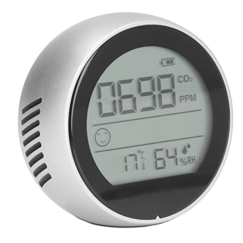 MasYosh CO2 -Monitor, Infrarot -Kohlendioxid -Detektor mit Echtzeit -Display, 1S -Refresh -Rate für Landwirtschaftliche Pflanze Treibhauslaborfamilie (Silber) von MasYosh