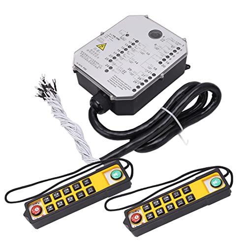 MasYosh Crane Industrial Fernbedienung, LED -Leistungsüberwachung 800 MHz Wireless Senderempfänger mit Starker Anti -Interferenz für Kranes Förderer Bergbaugeräte (AC380V) von MasYosh