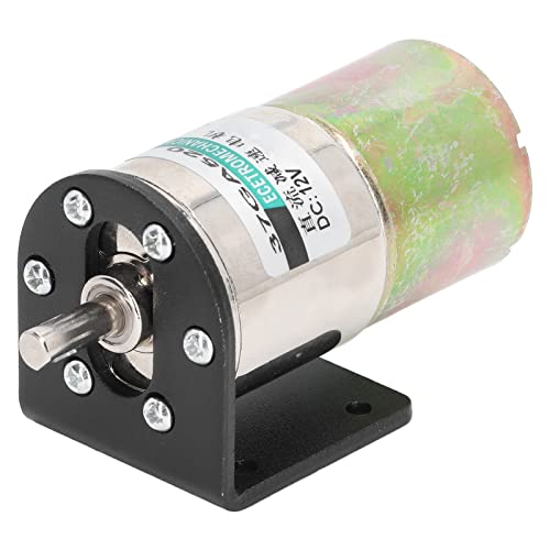 MasYosh DC -Zahnradmotor -Mikrobrust -Selbstverriegelungs -Aluminiumlegierung Industrial Elektromotor 12V 10W mit Halter (0-150 U/min) von MasYosh