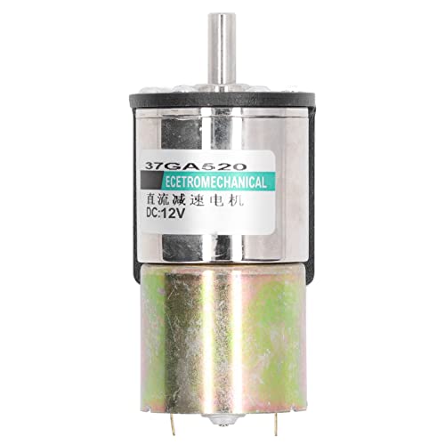 MasYosh DC -Zahnradmotor -Mikrobrust -Selbstverriegelungs -Aluminiumlegierung Industrial Elektromotor 12V 10W mit Halter (0-5 UPM pro Minute) von MasYosh