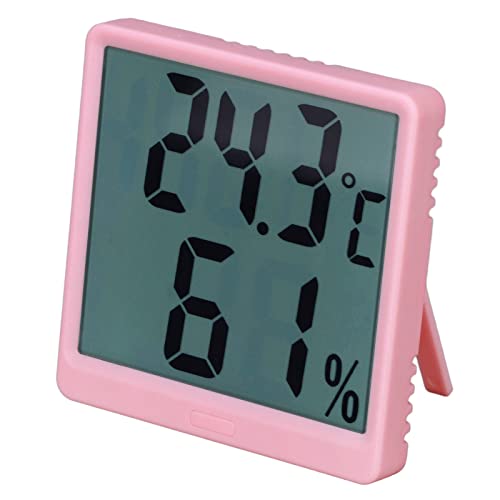 MasYosh Digital Hygrometer -Thermometer, Feuchtigkeitsmonitor in Innenräumen mit Hoher Genauigkeitssensor für Labor Workshop für Wohnzimmer Im Wohnzimmer (Rosa) von MasYosh