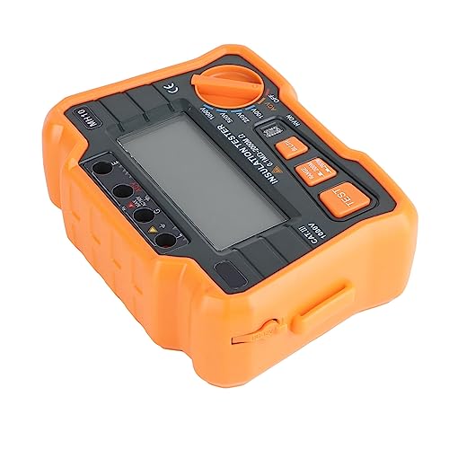 MasYosh Digital Megohmm Meter Electrical Earth Resistenance Isolierungstester Hohe Genauigkeit MH10 (Orange) von MasYosh